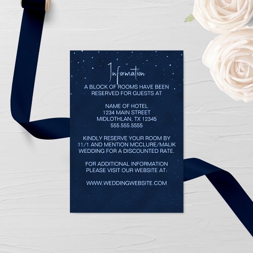 Starry Night Wedding Enclosure Card