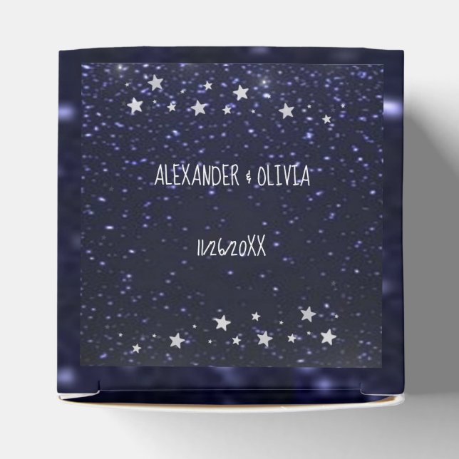 Starry Night Wedding Favor Box (Top)