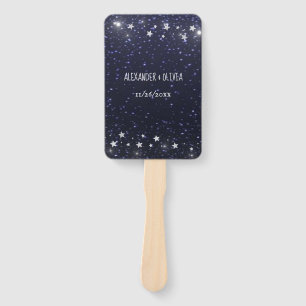 Starry Night Wedding Favor Hand Fan