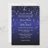 Starry Night Wedding in Dark Blue Invitation (Front)