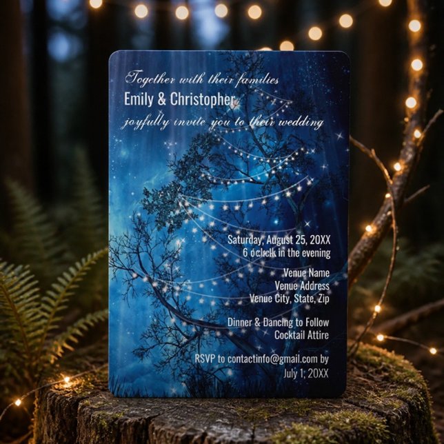 Starry Night Wedding Invitation (Creator Uploaded)