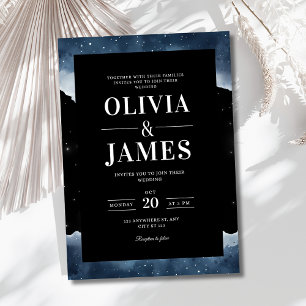 Starry Night Wedding Invitation, Celestial Wedding Invitation