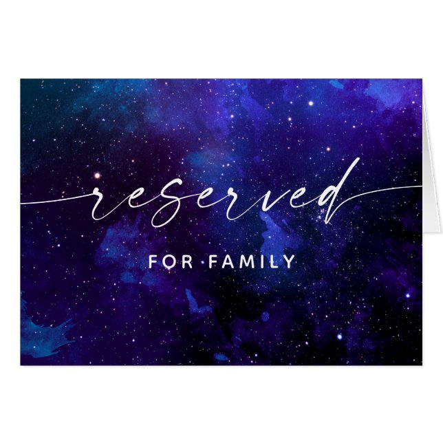 Starry Night Wedding Reserved Sign | Planetarium (Front Horizontal)