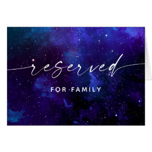 Starry Night Wedding Reserved Sign Planetarium Cards
