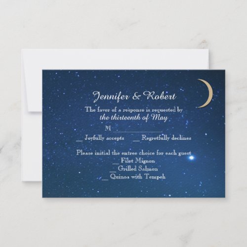 Starry Night Wedding Response Card