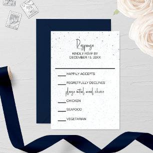 Starry Night Wedding RSVP Card