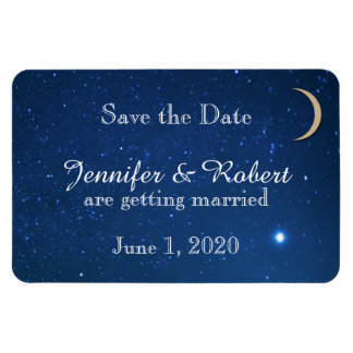 Starry Night Wedding Save the Date Magnet