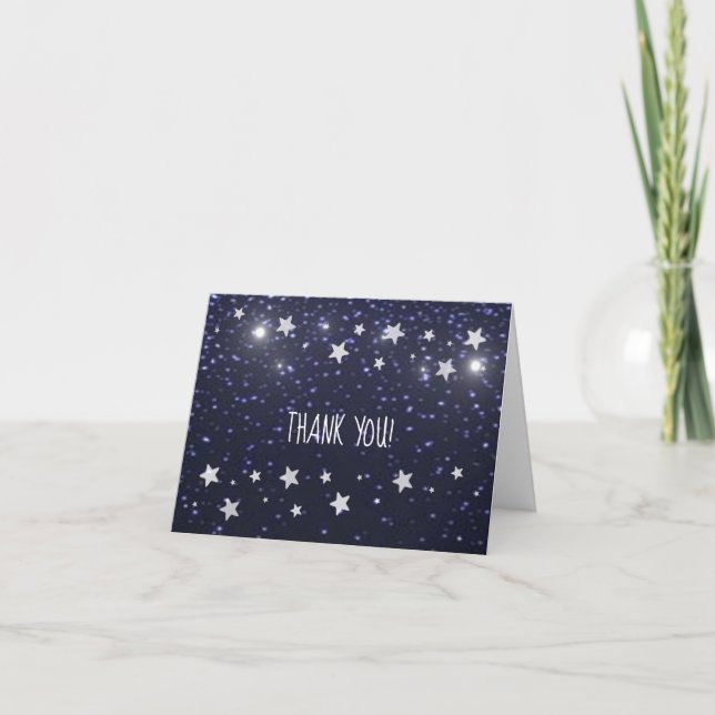 Starry Night Wedding Thank You Cards (Front)