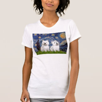Starry Night - Westies (two) T-Shirt
