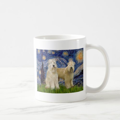 Starry Night _ Wheaten Terriers two Coffee Mug