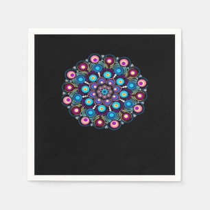 Starry Night Whimsigoth Dot Mandala Napkins