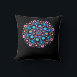 Starry Night Whimsigoth Dot Mandala Throw Pillow<br><div class="desc">Starry Night-inspired Whimsigoth dot mandala for celestial and artistic vibes.</div>