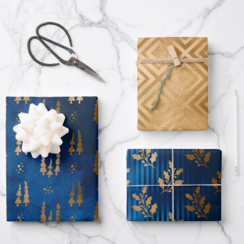 Starry Night Winter Christmas Wrapping Paper