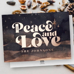 Starry Night Winter Sky Modern Elegant Chic Foil Holiday Card