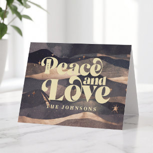 Starry Night Winter Sky Modern Elegant Chic Holiday Card