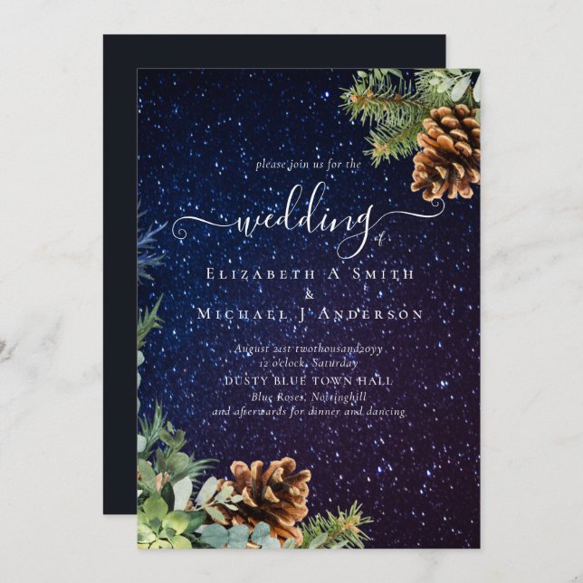 Starry Night Winter Wedding Budget (Front/Back)