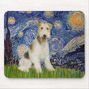 Starry Night - Wire Fox Terrier (M) Mouse Pad