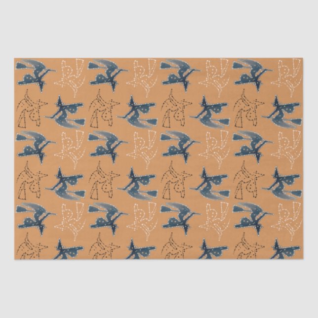 Starry Night Witch Halloween Tissue Paper (Front)