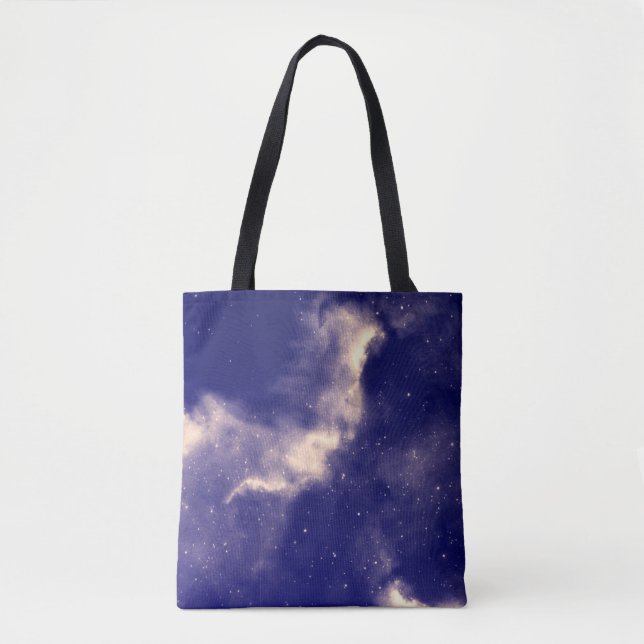 Starry night with galaxy tote bag (Front)