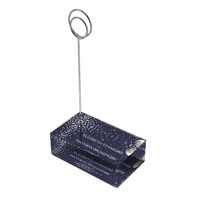Starry Night with Moon Table Number Holder (Corner)
