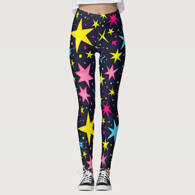 Starry Night Women’s Fashion Leggings (Front)