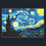 Starry Night, world-famous van Gogh art Wrapping Paper Sheets<br><div class="desc">Starry Night,  world-famous van Gogh art</div>