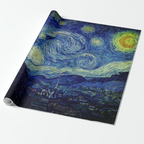 Starry Night Wrapping Paper by Vincent Van Gogh