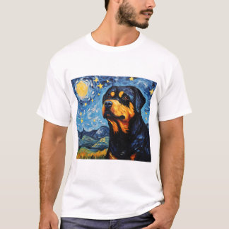 Starry Night's Canine Muse - A Tribute in Vintage T-Shirt