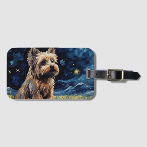 Starry Nights Loyal Sentinel _ Dogs Tribute in W Luggage Tag