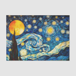 Starry Nights Vintage Decoupage Paper