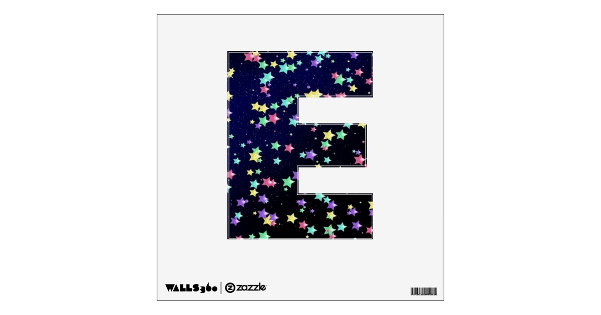 Starry Nights Wall Decal Letter E Small Zazzle Com