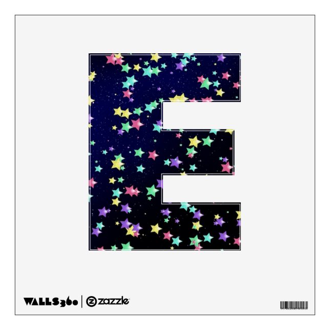 Starry Nights Wall Decal letter E-small (Front)