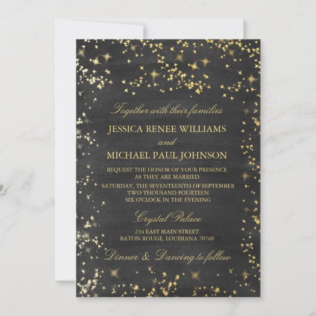 Starry Nights Wedding Invitations (Front)