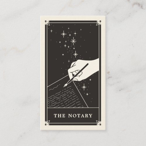 Starry Notary Tarot Writer Business card