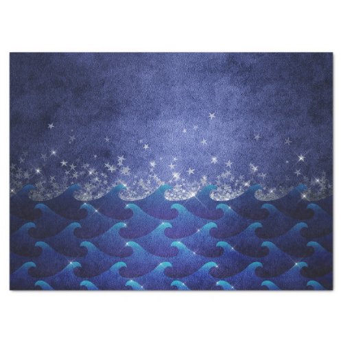 Starry Ocean Night Decoupage Tissue Paper