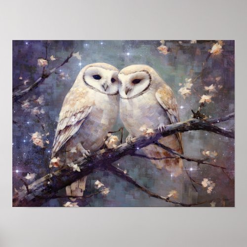  Starry Owls Poster