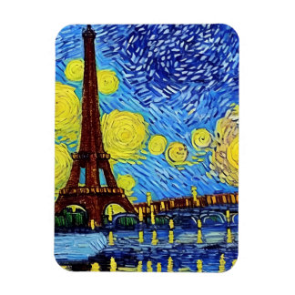 Starry Paris Night Magnet