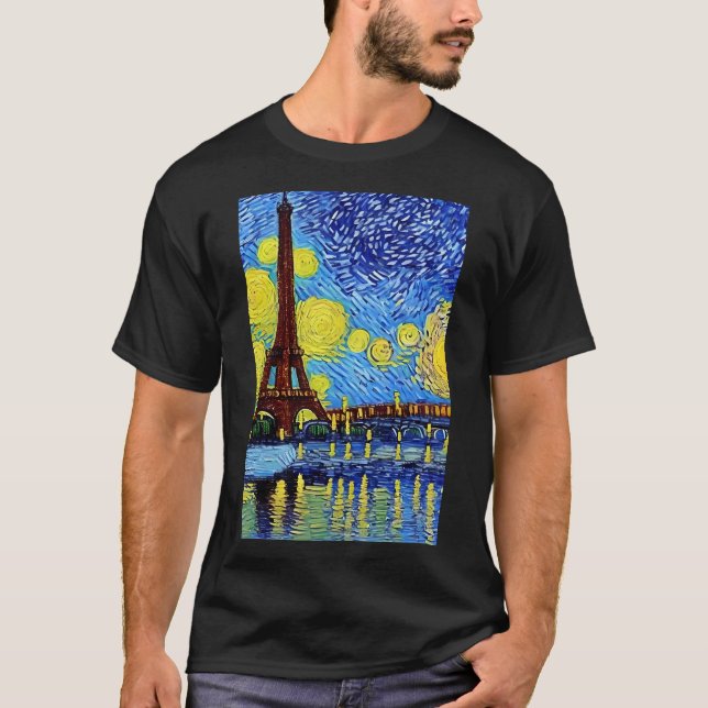 Starry Paris Night T-Shirt (Front)