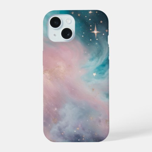 Starry pastel night iPhone 15 case