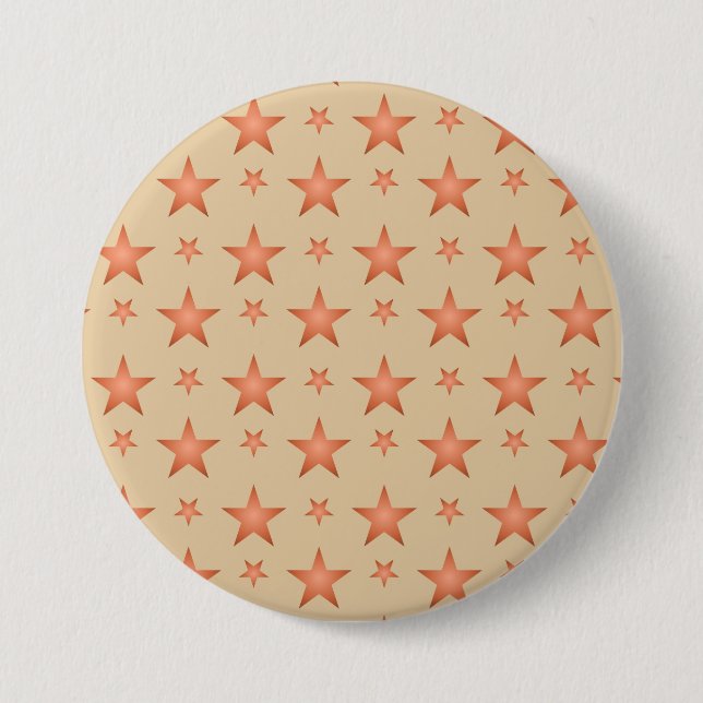 Starry pattern in gradient terracotta orange  button (Front)