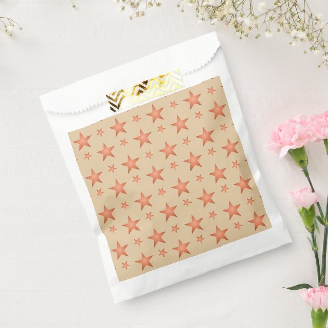 Starry pattern in gradient terracotta orange  favor bag (Sealed)