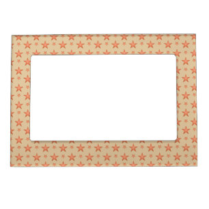 Starry pattern in gradient terracotta orange magnetic frame
