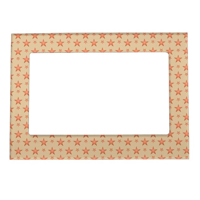 Starry pattern in gradient terracotta orange  magnetic frame (Front)