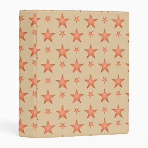 Starry pattern in gradient terracotta orange  mini binder