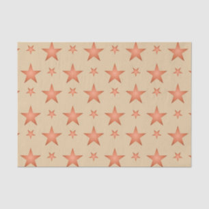 Starry pattern in gradient terracotta orange  tissue paper