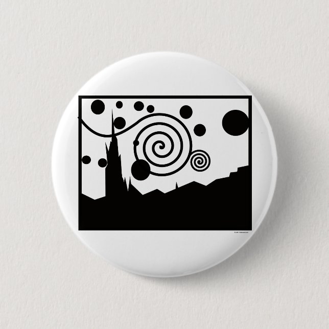 Starry Pictogram Pinback Button (Front)