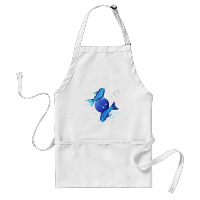 Starry Pisces Neptune Zodiac Adult Apron (Front)