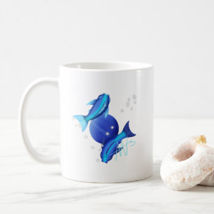 Starry Pisces Neptune Zodiac Coffee Mug