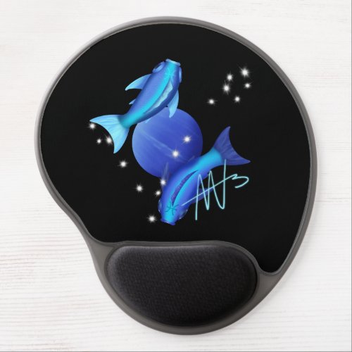 Starry Pisces Neptune Zodiac Gel Mouse Pad