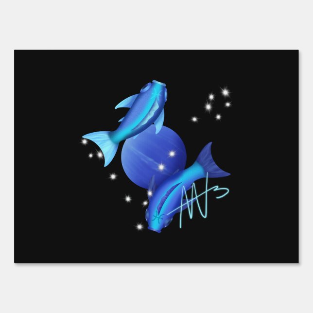 Starry Pisces Neptune Zodiac Sign (Front)